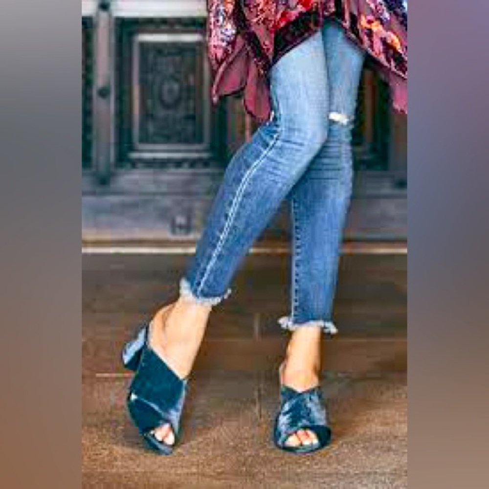 Sole Society Velvet Heeled Mule